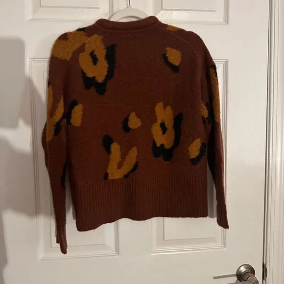 Madewell Leopard Intarsia Fulton Pullover Sweater - Picture 7 of 7